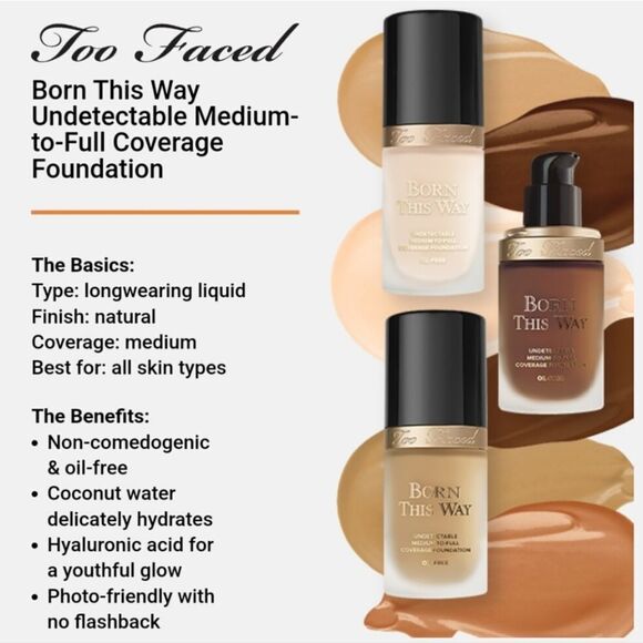 Too Faced Born This Way Foundation in Snow - Picture 3 of 14